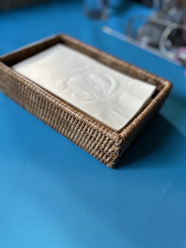 Rattan Guest Towel Napkin Holder - Image 10