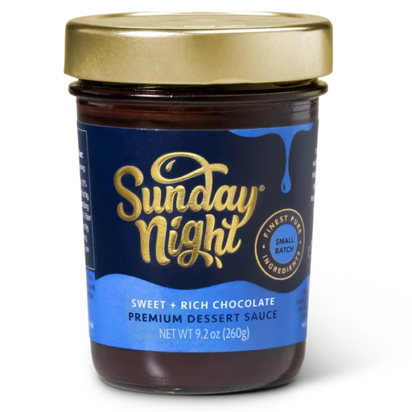 Sunday night foods chocolate sauce