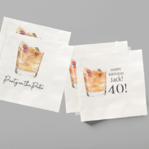personalized old fashioned cocktail napkins
