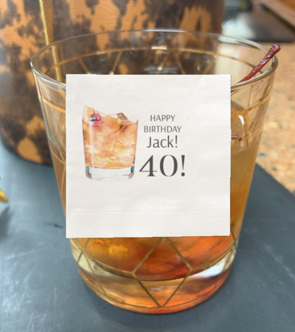 old fashioned birthday napkins