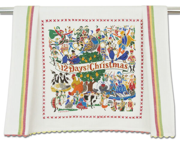 12 Days of Christmas Dish Towel