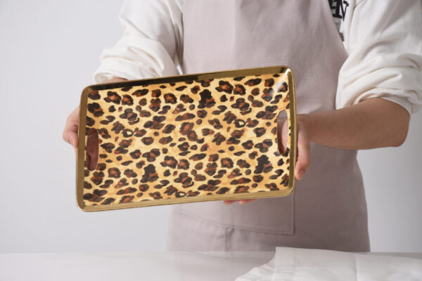 leopard print tray porcelain