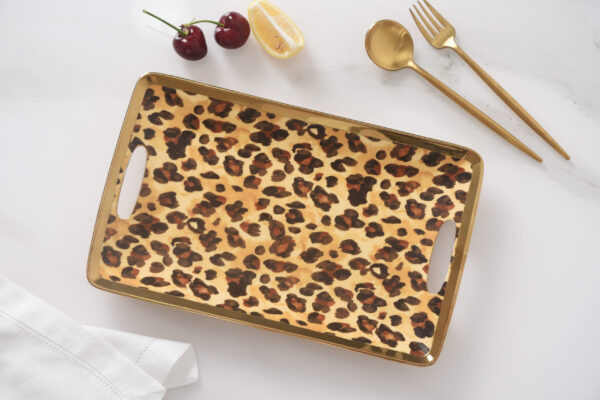 leopard print tray