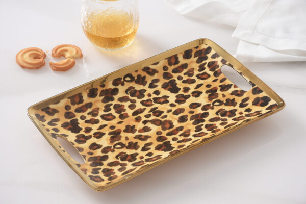 leopard print tray