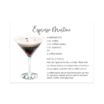 espresso martini recipe card