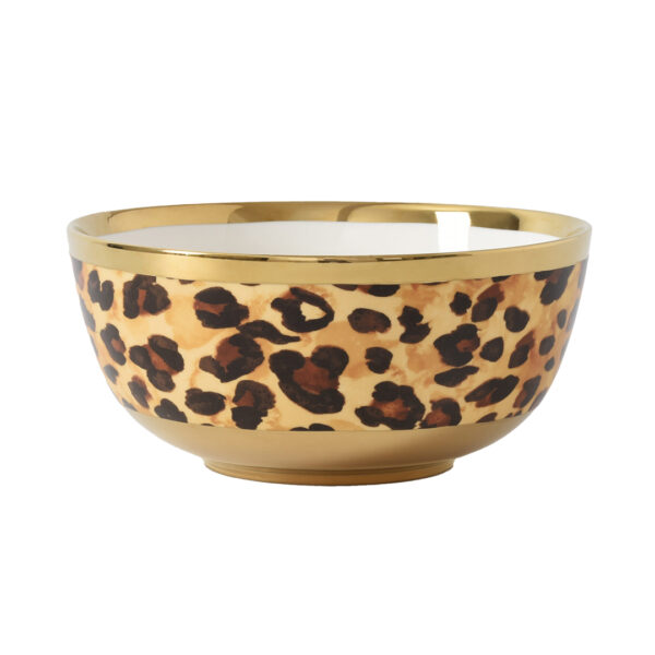 leopard print serving bowl