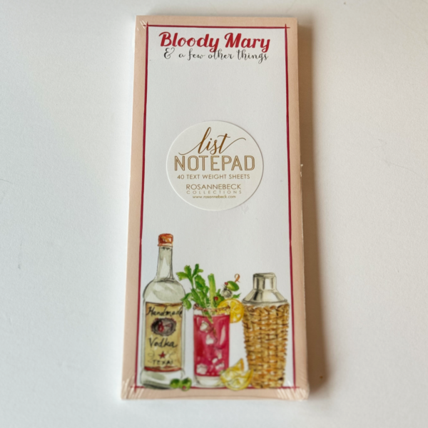 bloody mary note pad