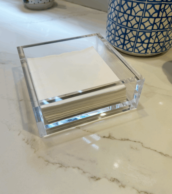 heavyweight acrylic cocktail napkin holder