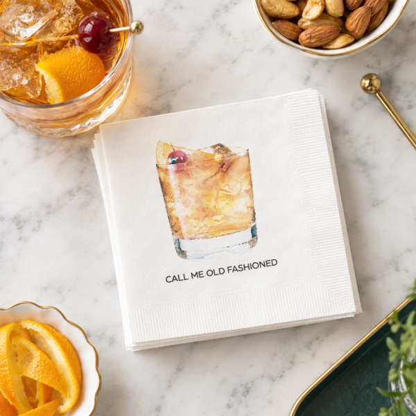 call me old fashioned cocktail napkins