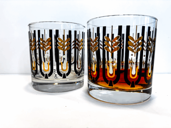 MCM inspired rocks glass